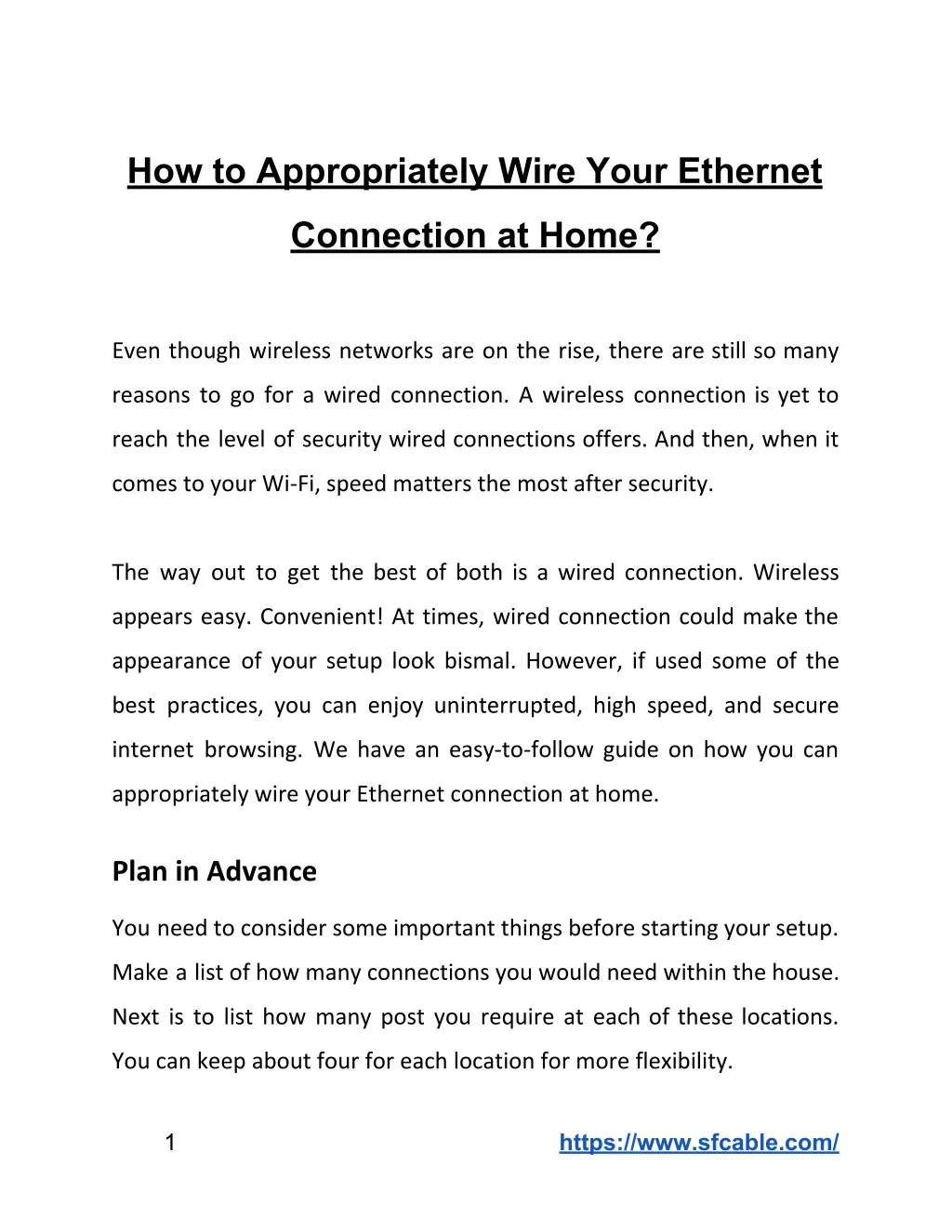 how to appropriately wire your ethernet