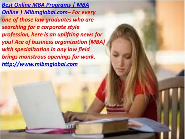 Best Online MBA Programs for work MIBM GLOBAL