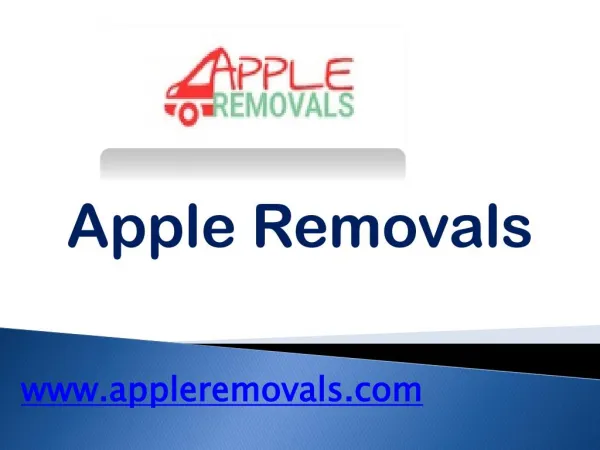 Apple Removals - www.appleremovals.com