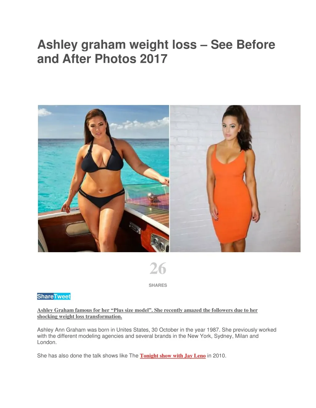 ashley graham weight loss see before and after
