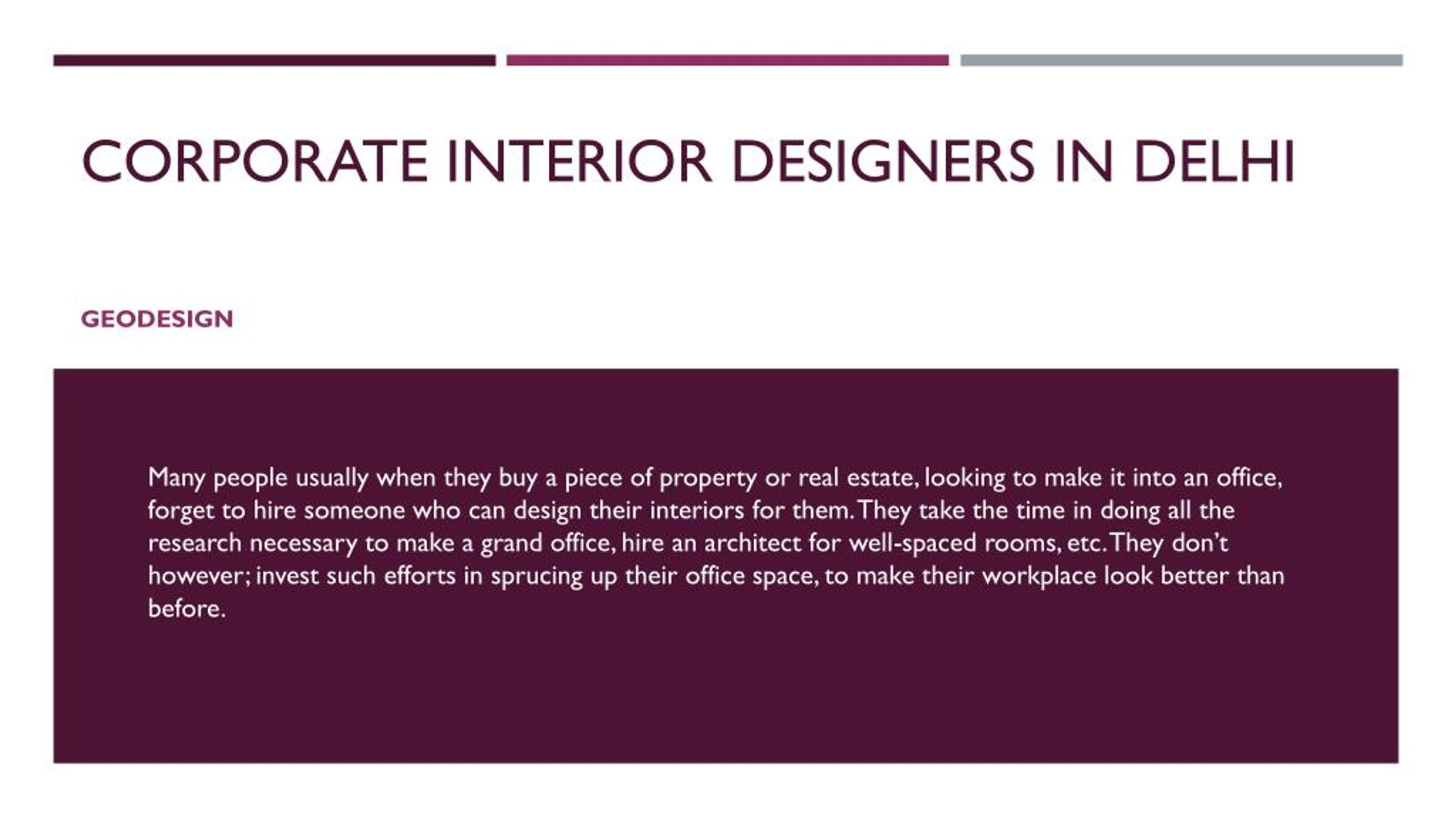 PPT - Explore the Top Corporate interior designers in Delhi PowerPoint ...