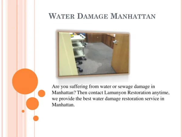 Water Damage Manhattan 