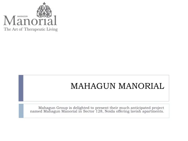 Mahagun Manorial | Mahagun Group