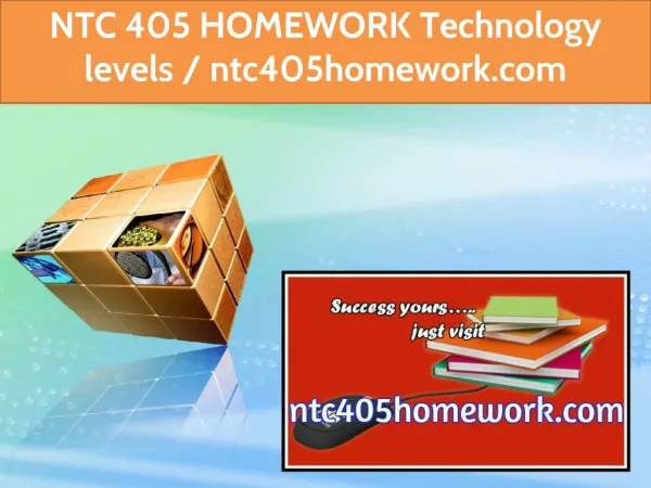 NTC 405 HOMEWORK Technology levels / ntc405homework.com