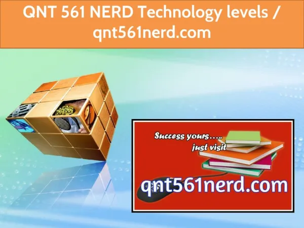 QNT 561 NERD Technology levels / qnt561nerd.com
