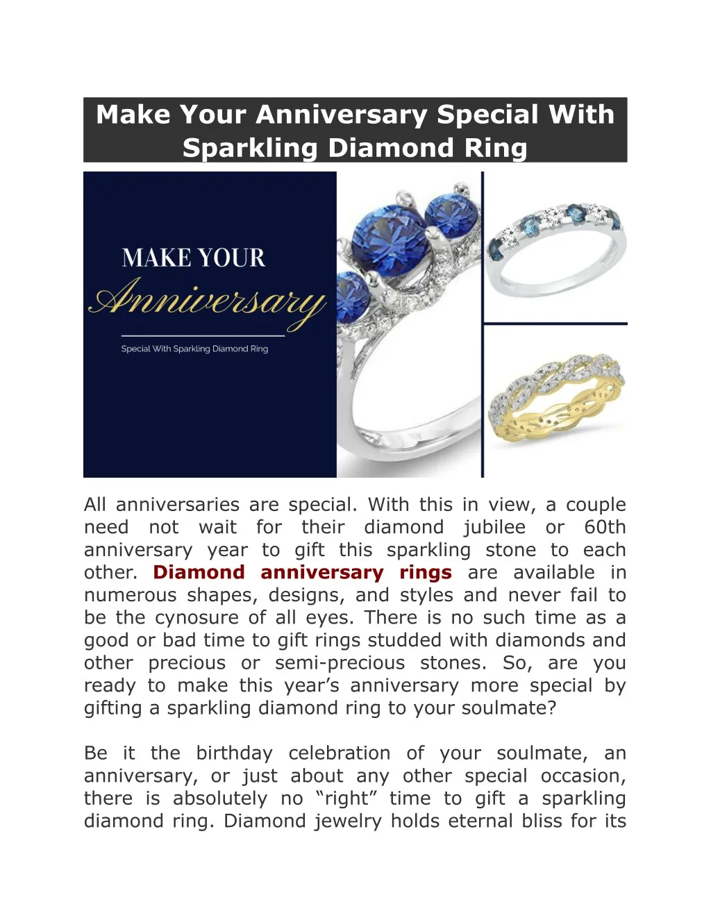 make your anniversary special with sparkling