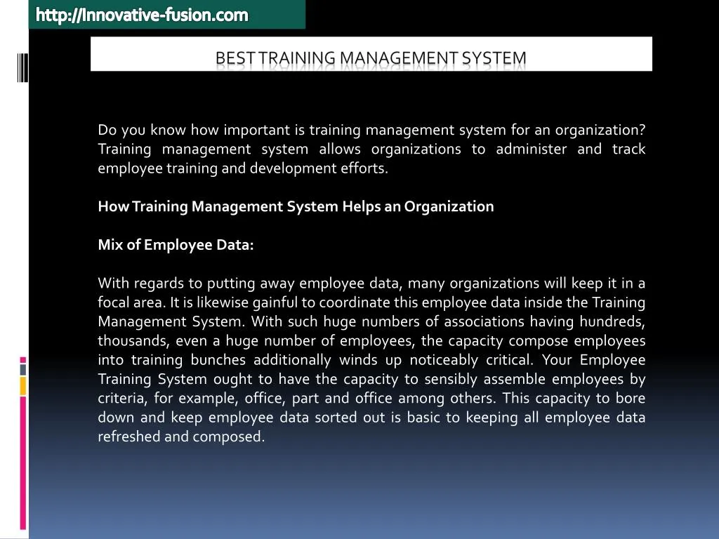 best training management system