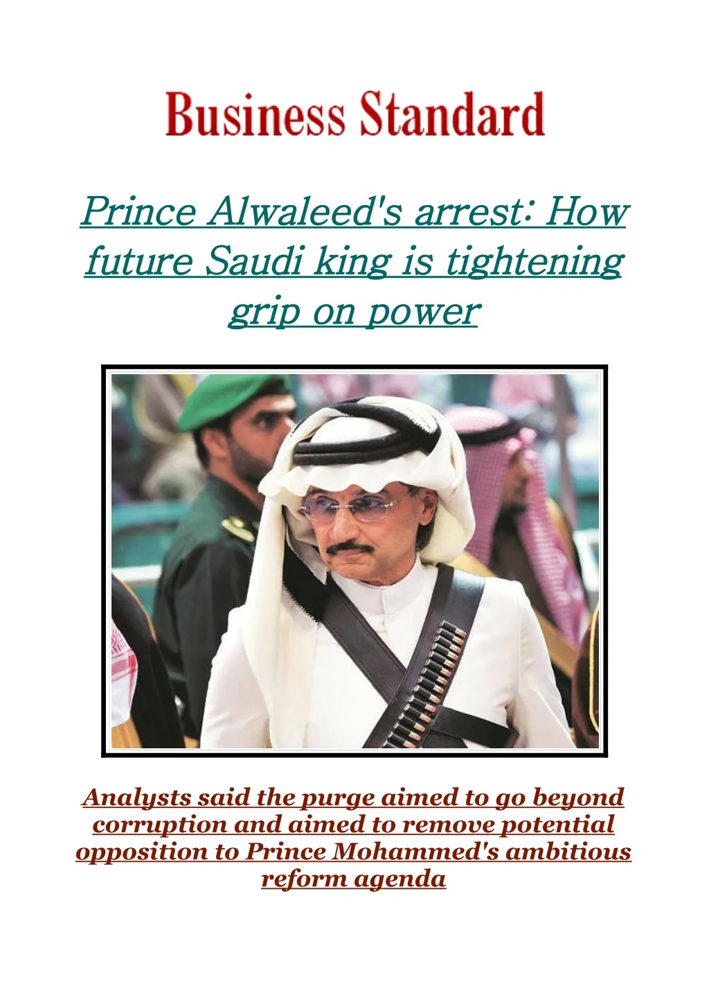 prince alwaleed s arrest how prince alwaleed