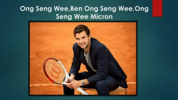 Top Tennis Comany in USA and Singapore-Ong Seng Wee,Ben Ong Seng Wee,Ong Seng Wee Micron