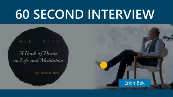 60 SECOND INTERVIEW WITH ERKIN BEK BY YOGA MAGAZINE