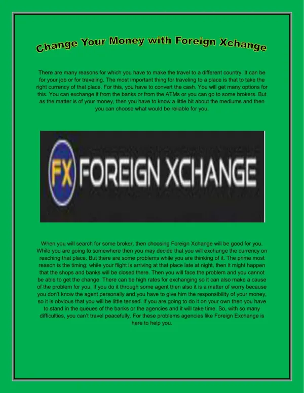 Foreign Exchange Adelaide