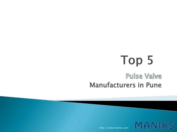 Top 5 Valve Manufacturers in Pune