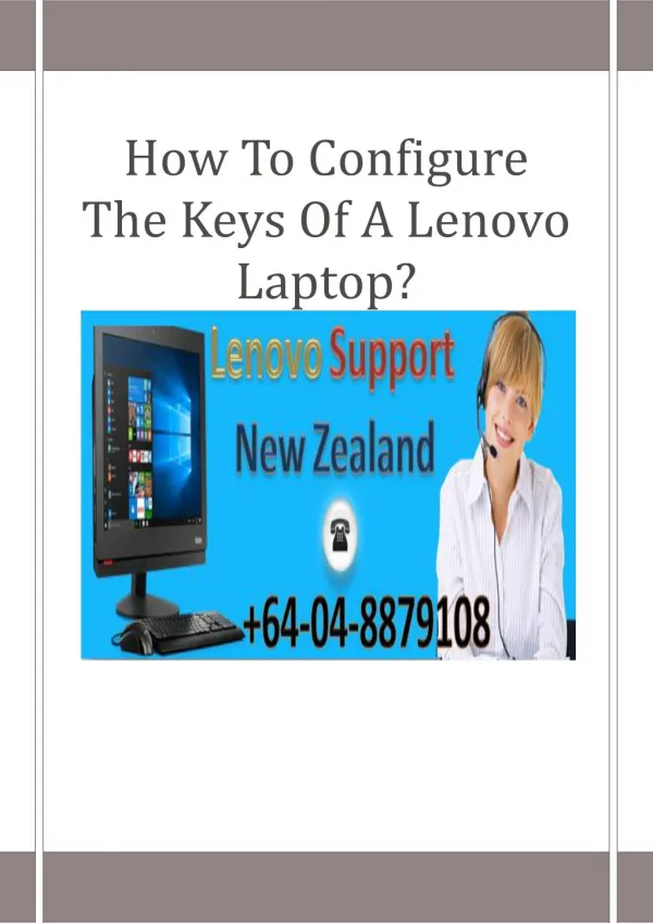 How To Configure The Keys Of A Lenovo Laptop?
