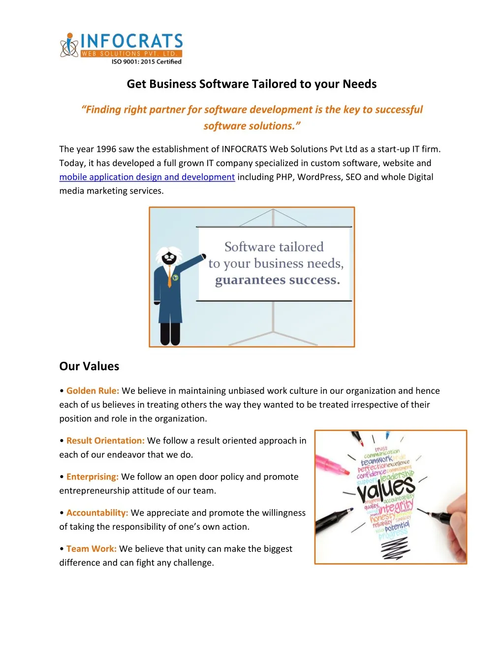get business software tailored to your needs