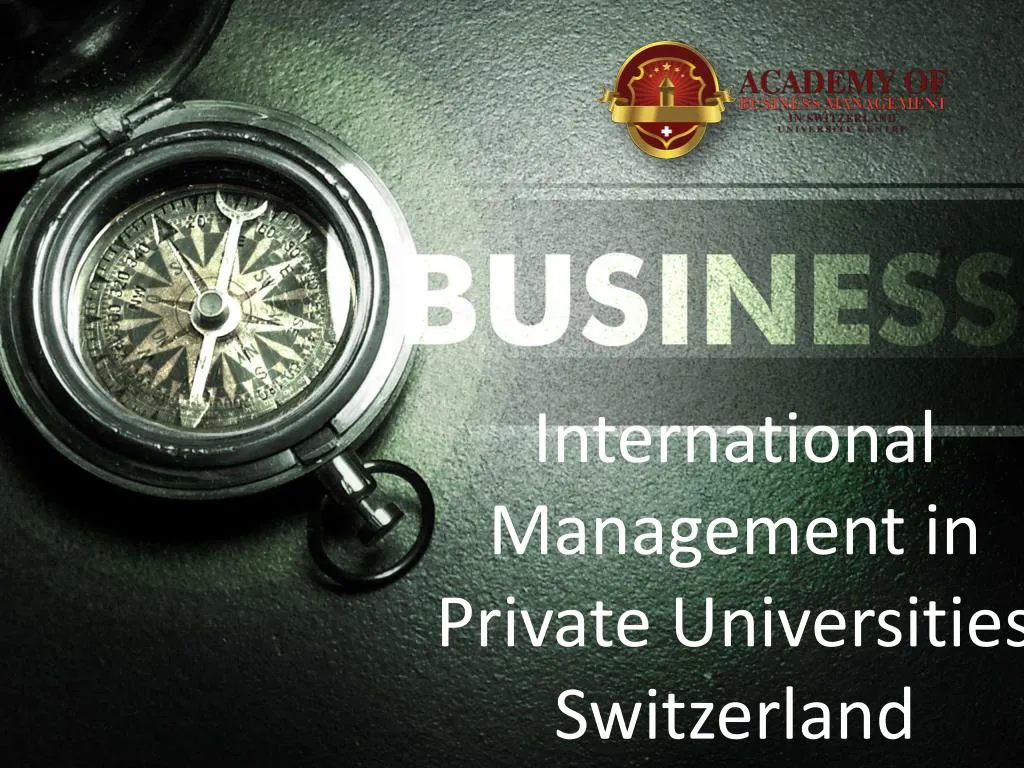 international management in private universities
