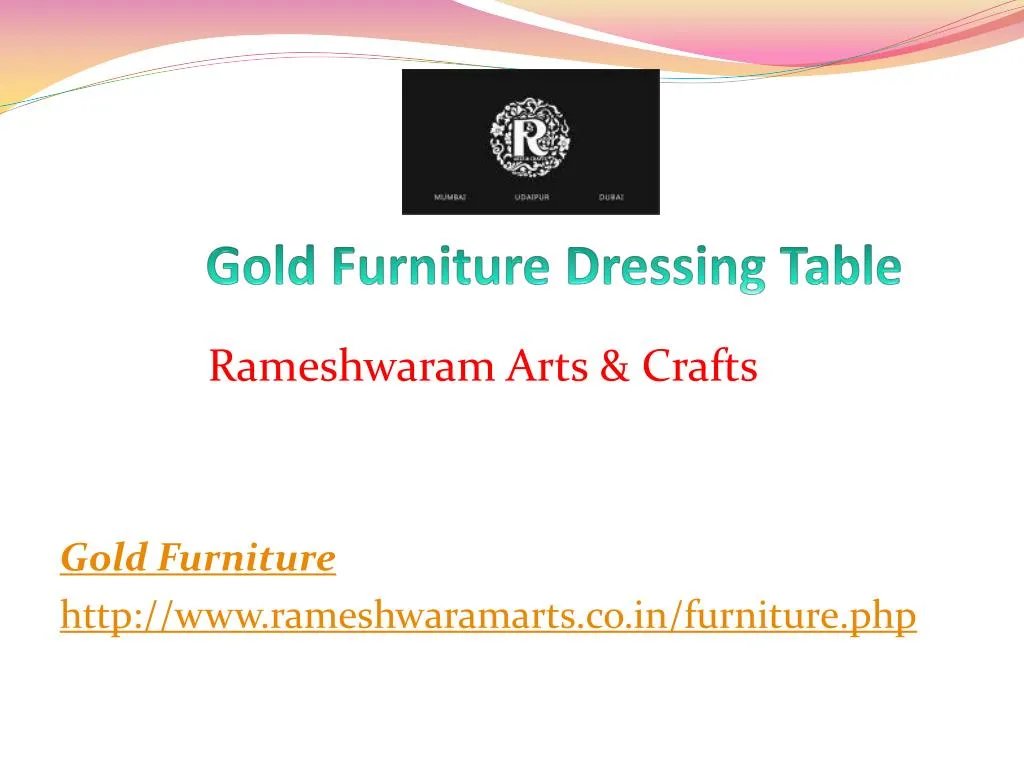 gold furniture dressing table
