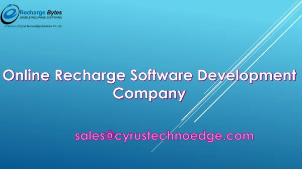 B2B & B2C Mobile Recharge White Label Software Company