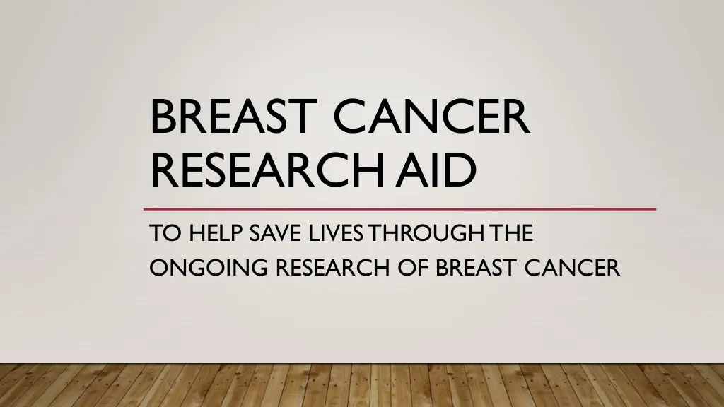 breast cancer research aid
