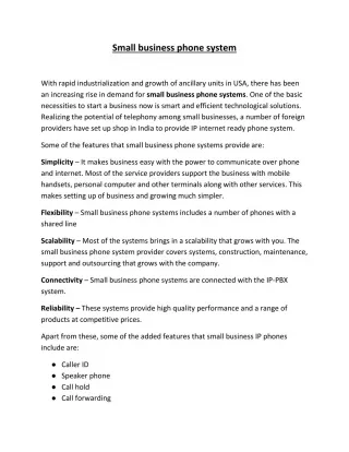 Small business phone system  - slide 1
