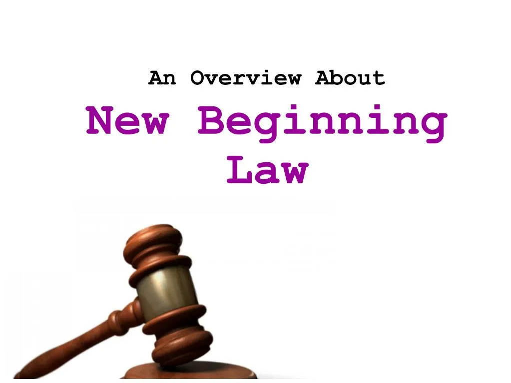 new beginning law