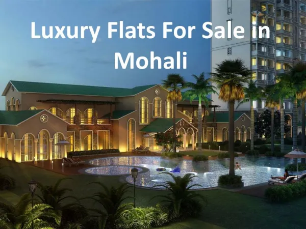 Luxury Flats For Sale in Mohali
