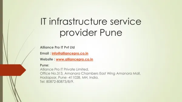 IT Infrastructure Management Services in Pune