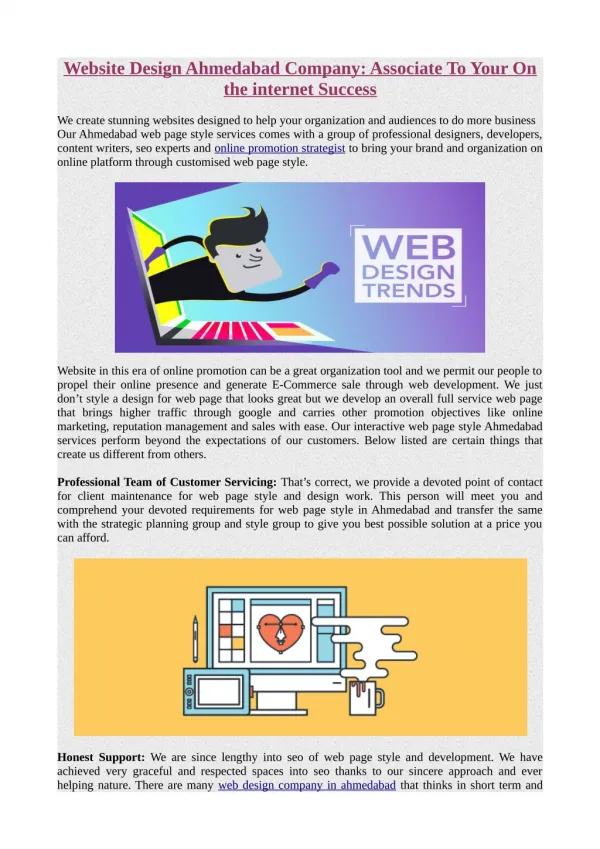 Website Design Ahmedabad Company: Associate To Your On the internet Success