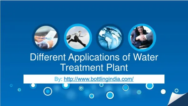 Different Applications of Water Treatment Plant