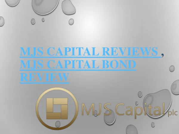 MJS Capital Bonds, MJS Capital Review