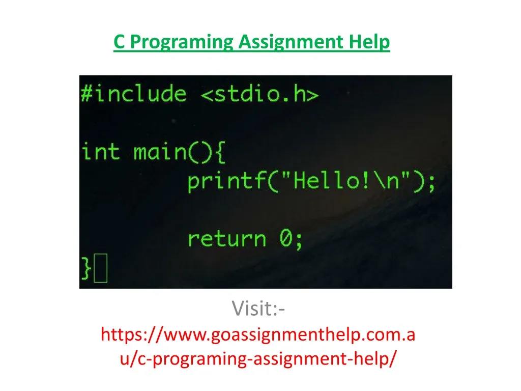 C Programming Assignment Help