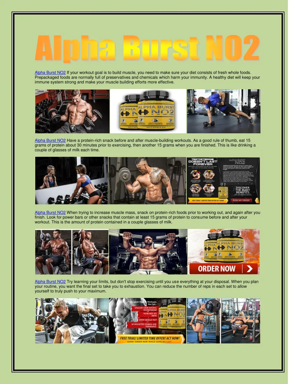 alpha burst no2 if your workout goal is to build