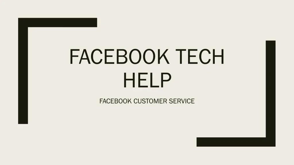 facebook tech help