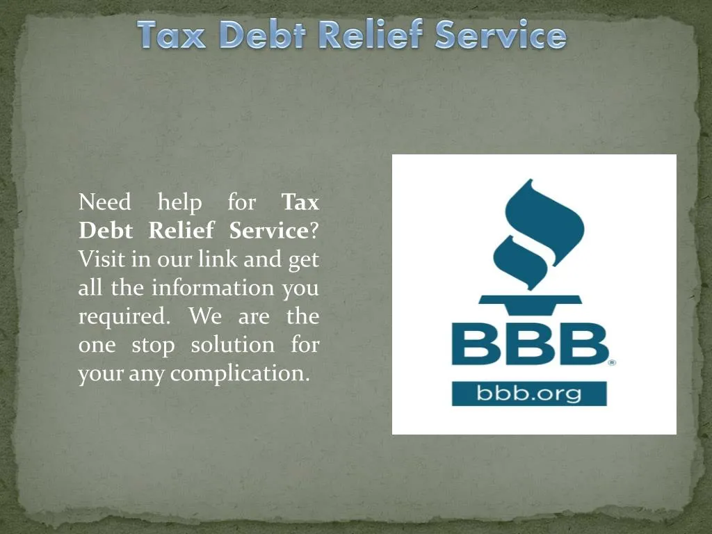 tax debt relief service