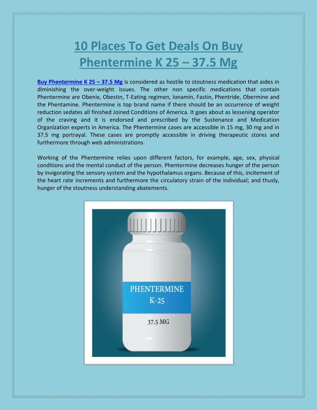 10 places to get deals on buy phentermine