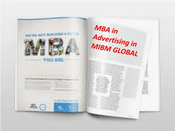 MBA in Advertising for every one of the individuals