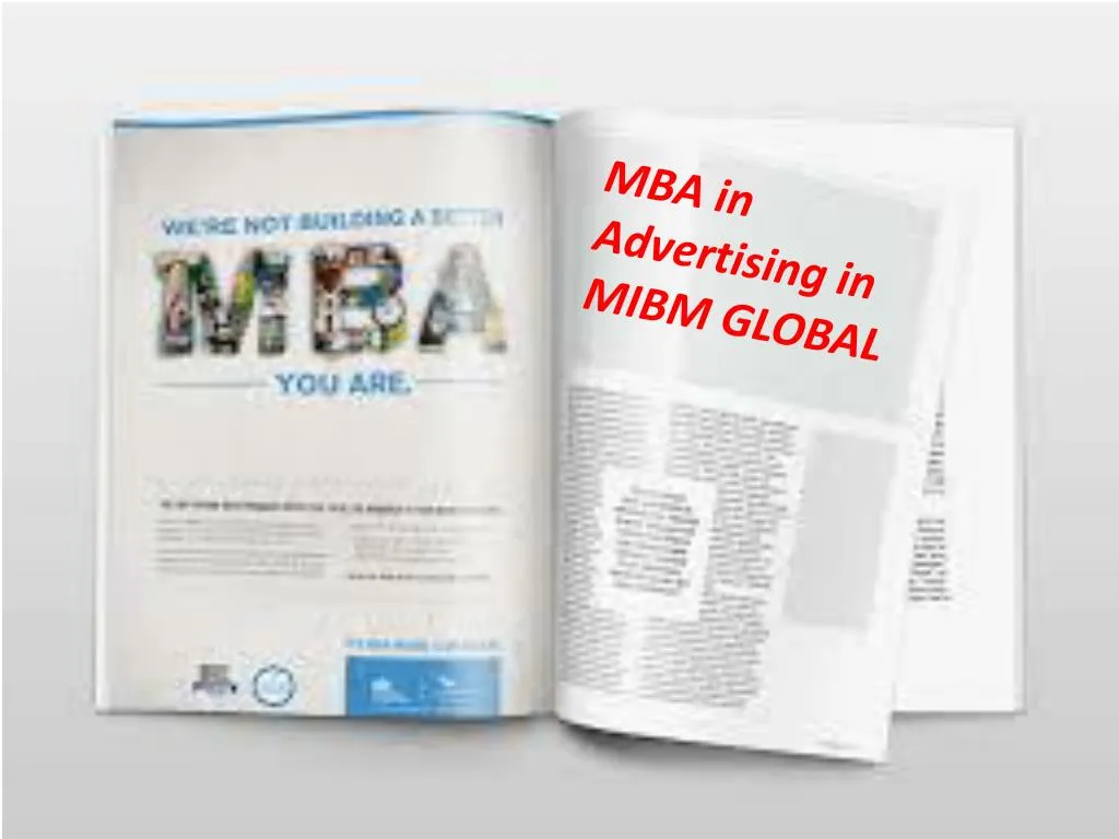 mba in advertising in mibm global