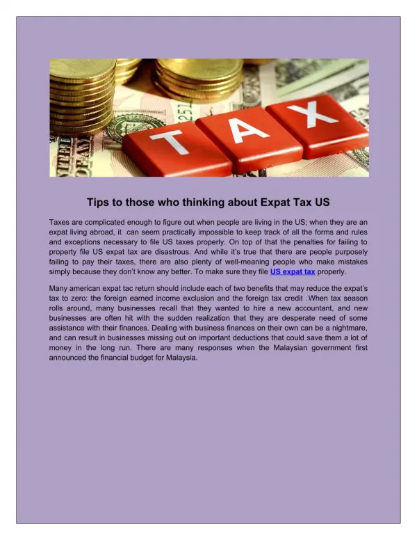 Need to be accounted for during their US expat tax preparation in Dubai.