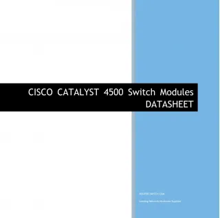 CISCO 4500 Switch Modules Datasheet - slide 1
