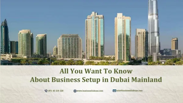 All You Want To Know About Business Setup in Dubai Mainland