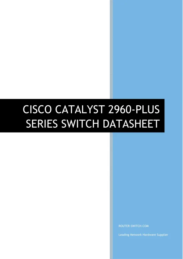 Cisco Catalyst 2960-Plus Series Switch Datasheet
