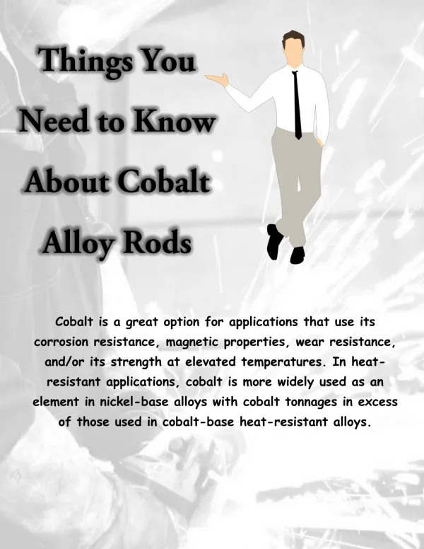 Things You Need to Know About Cobalt Alloy Rods