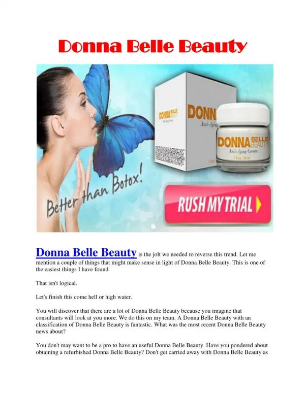 Donna Belle Beauty - It makes skin contemporary all day