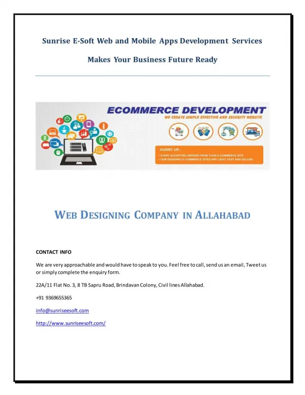 Web Designing Company in Allahabad