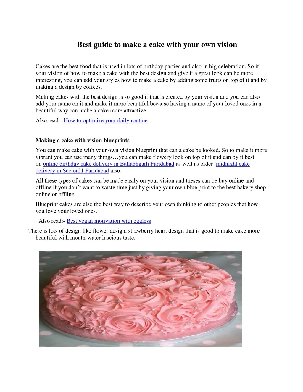 best guide to make a cake with your own vision