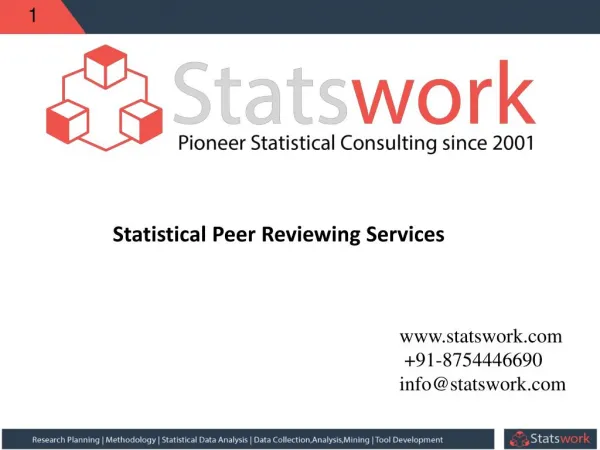 Statistical Peer Reviewing Services | statswork