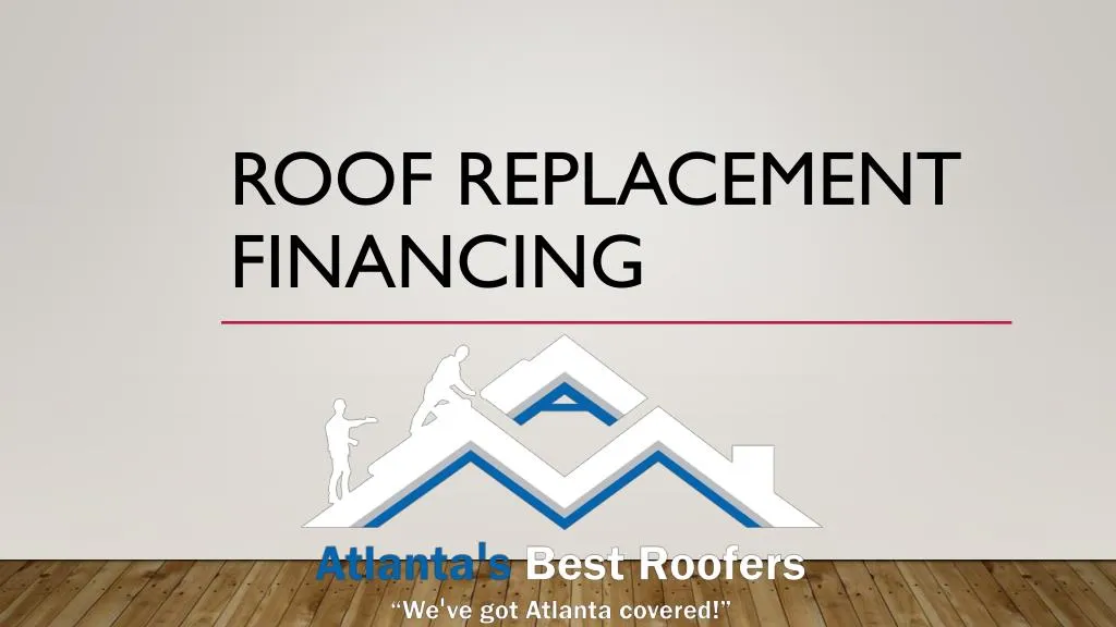 roof replacement financing
