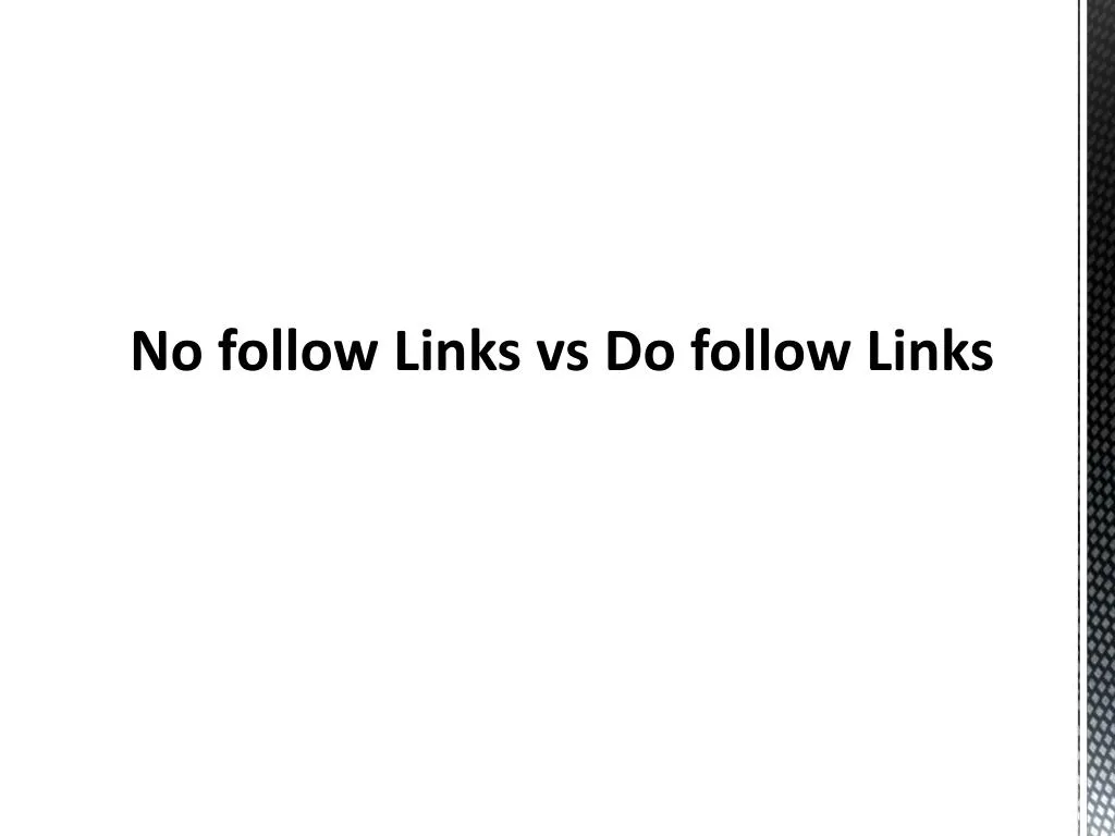 no follow links vs do follow links