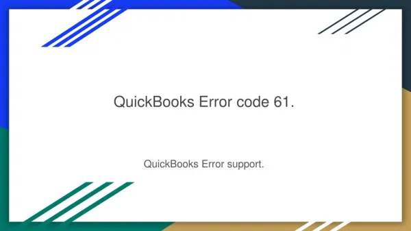 QuickBooks Error code 61.