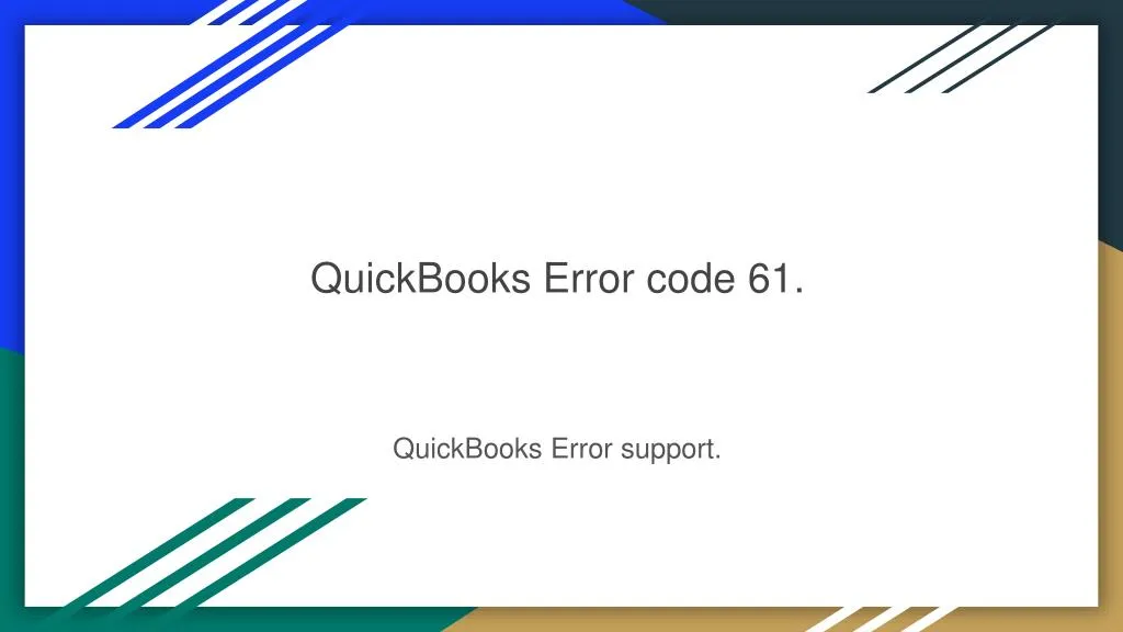 quickbooks error code 61