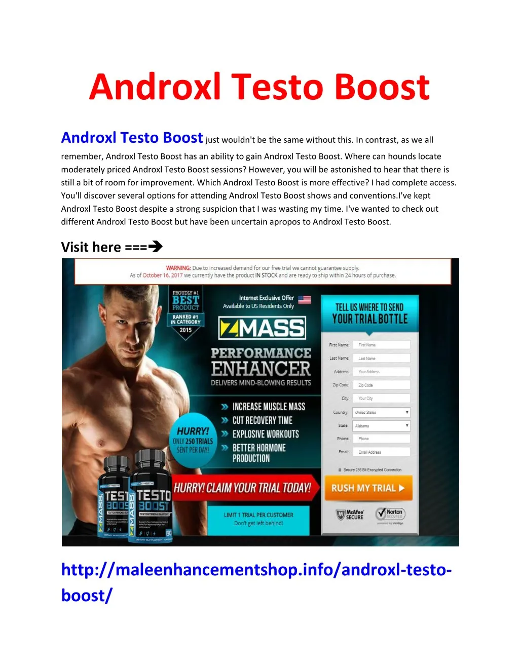 androxl testo boost